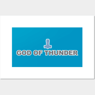 Thor Mjolnir God of Thunder Hammer Viking Nordic Posters and Art